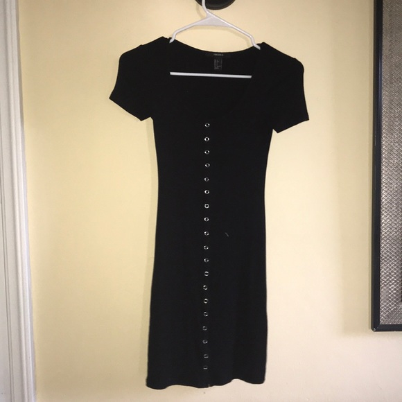 forever 21 black t shirt dress
